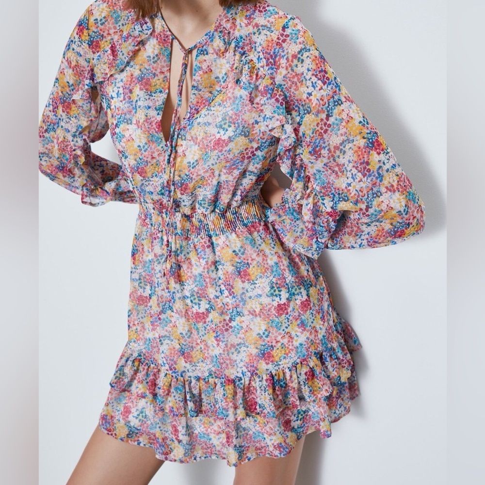 Zara Multicolor Floral Blouse